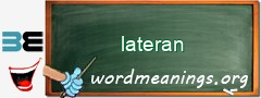WordMeaning blackboard for lateran